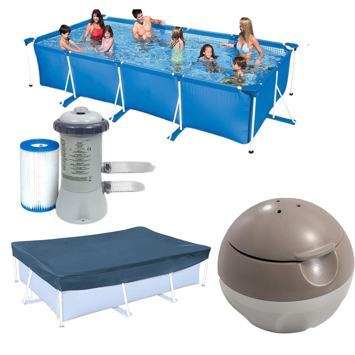 Intex Rectangular Metal Frame Pool 300x200cm | Above Ground Pool UK ...