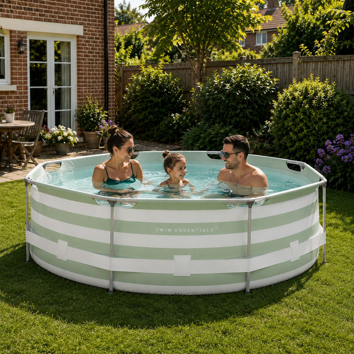 Swim Essentials Frame Swimming Pool 305 x 76 cm Set – Round Above Grou ...